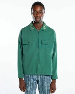 Pleasures TEMPER WORK JACKET 9 Pleasures TEMPER WORK JACKET -13 Fishing Shop Pleasures temper work jacket p22f029 green 3