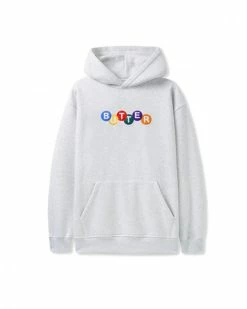 Butter Goods LOTTERY EMBROIDERED PULLOVER HOOD LOTTERYASH