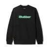 Butter Goods CHENILLE APPLIQUE CREWNECK -13 Fishing Shop butter goods schenille applique crewneck CHNLLPPLQBLCK