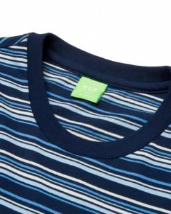 HUF CROWN STRIPE S/S KNIT TOP -13 Fishing Shop huf crown stripe ss knit top KN00343 INDIGO 2