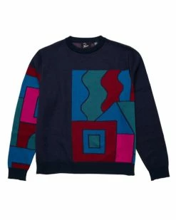 Parra BLOCKED LANDSCAPE KNITTED PULLOVER