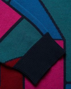 Parra BLOCKED LANDSCAPE KNITTED PULLOVER -13 Fishing Shop parra blocked landscape knitted pullover 49125 3